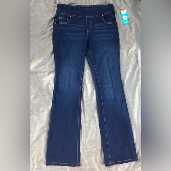 The Pioneer Woman Dark Blue Pull On Boot Cut Jeans, Size: M(8-10), NWT - Picture 3 of 7